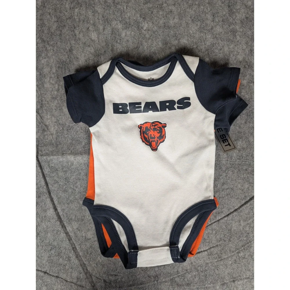 NFL Chicago Bears‎ Baby Bodysuit Orange Navy Blue 18 Months